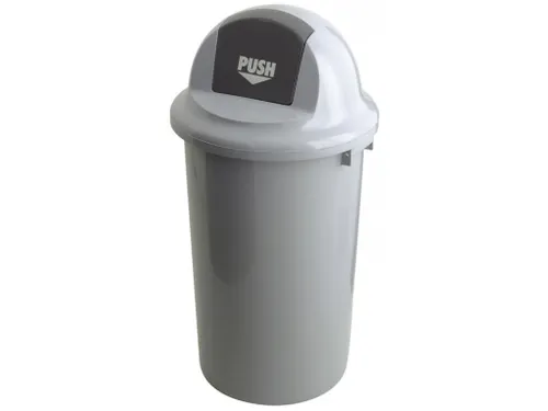 Kunststof Afvalbak met klapdeksel 47 Liter Grijs