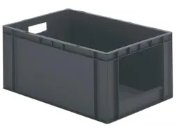 Euronorm-stapelbak 51liter Grijs 270x600x400mm Wanden/bodem Gesloten