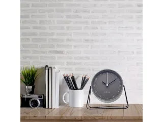 Wekker Nextime Berlin Table 14x13 cm grijs metaal - 6