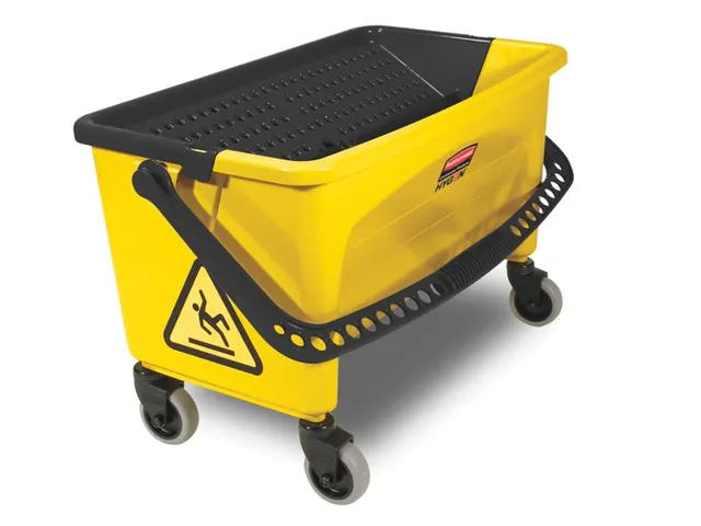 Seau de désinfection Hygen Microfibre Rubbermaid avec presse jaune