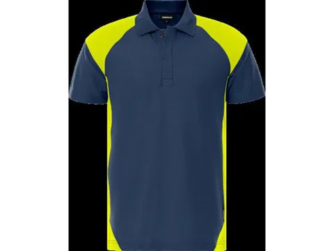 Fristads 7047 GPM polo, blauw/geel, maat XS, per stuk