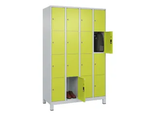 lockerkast,HxBxD 1950x1200x500mm,4x4vakken,vak B 300mm,cil.-slot - 1