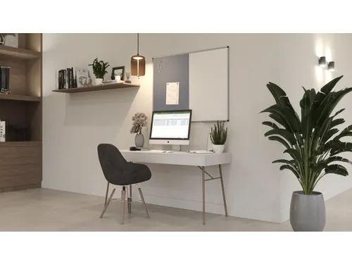 UNITE combibord grijs vilt-whiteboard 90x120cm