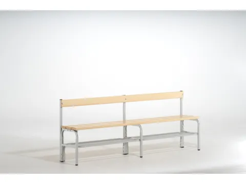 omkleedbank,HxLxD 770x1500x375mm,houten lijst,frame staal RAL7035