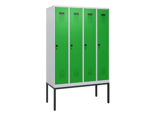 schoollocker,HxBxD 1950x1200x500mm,4vak,vak B 300mm,draaigrendel
