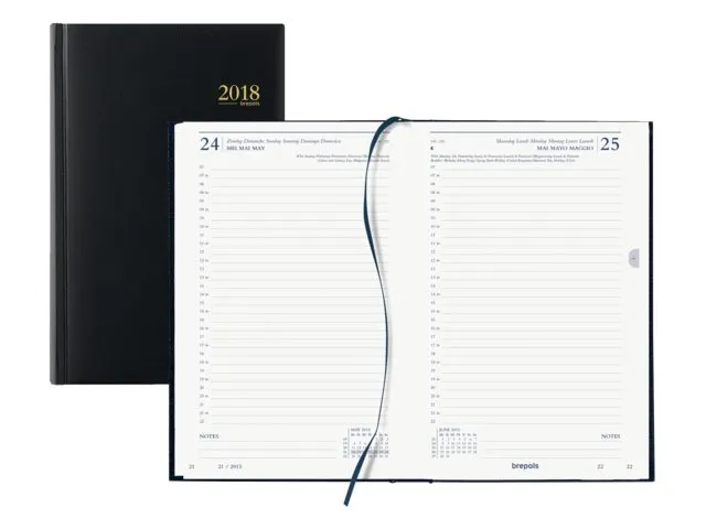 Agenda 2027 Brepols Saturnus Luxe 1dag/1pagina zwart