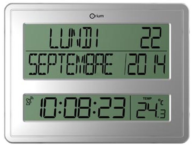 Orium By Cep Digitale Radiogestuurde Klok En Kalender Zilver | OfficeKlok.nl