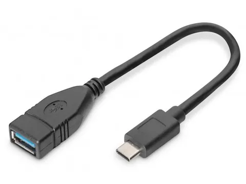 USB Type-C-adapterkabel OTG Type-C-A St/Bu 0,15m 3A 5GB 3.0-versie zwa