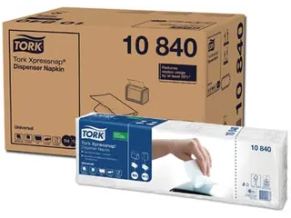 Tork Universal Xpressnap Servetten 10840 1-Laags Wit 1/4 vouw 22x33cm - 4