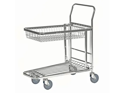 Ruimtebesparende Wagen,Draagverm. 300Kg,Stalen Schorenplaat