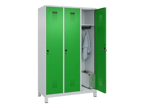 locker,HxBxD 1950x1200x500mm,3vak,vak B 400mm,draaigrendel,voeten