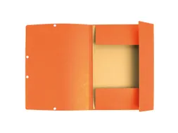 Elastomap 3 kleppen glanskarton 355gm² - A4-Oranje