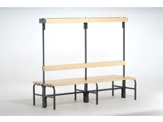 dubbele zitbank,HxLxD 1670x1500x725mm,houten lijst,RAL7016 - 1
