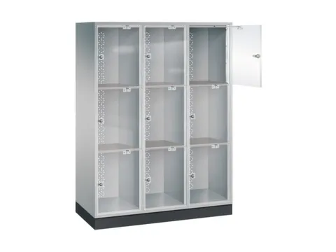 grootvolume-lockersysteem,HxBxD 1750x1220x500mm,3x3vakken,cil.-slot