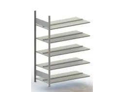 Inhaakstelling Aanbouwveld Hxbxd 1850x1256x636mm 5Legborden 100kg