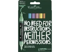 Acrylmarker Faber-Castell Multimark 6 stuks Pastel kartonetui