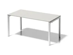 In hoogte verstelbaar bureau,HxBxD 650-850x1600x800mm,blad grijswit