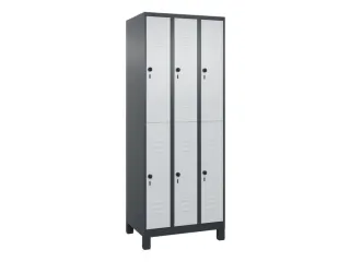 dubbeldekse locker,HxBxD 1950x750x500mm,3x2vak.,vak B 250mm - 1