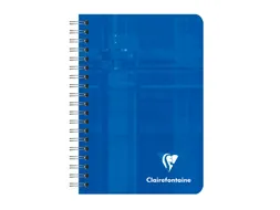 Notitieboek Clairefontaine 95x140mm 180 pagina's spiraal lijn assorti