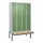 locker met bank,HxBxD 2120x1200x815mm,4vak,vak B 300mm,draaigrendel
