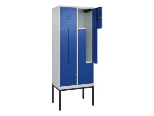Z-garderobekast,HxBxD 2120x800x500mm,vak B 200/400mm,cil.-slot