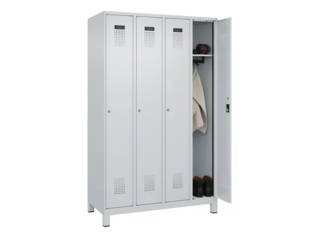 locker,HxBxD 1950x1200x500mm,4vak,vak B 300mm,cil.-slot,voeten