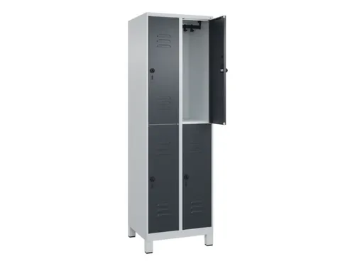 dubbeldekse locker,HxBxD 1950x600x500mm,2x2vak.,vak B 300mm