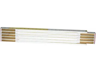 Duimstok Vouwmeter, 15 Mm X 2 M, Wit/Geel - 1