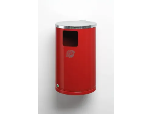 Afvalverzamelaar Wand-/Buisbevestiging 30 Liter Verzinkt Romp Ral3000