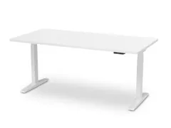 Elektrisch ihv bureau,HxBxD 650-1300x1800x800mm,blad wit,T-voet wit