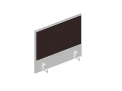 baliepaneel,v. bureau,aanbouw links,B 600mm,MP-lichtgrijs,BN2036-bruin