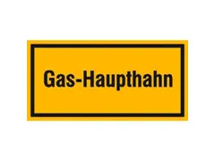 aanwijzingsbord,Gas-hoofdkraan,PVC,om te verlijmen,HxB 100x200mm