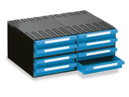 Combi-Ladensysteem Hxbxd 202X482X345Mm 4/8Behuizingen/laden Blauw