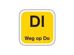 Label DI weg op DO Geel Afwasbaar d oos 1.000st