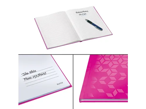 Notitieboek Leitz WOW A5 lijn roze