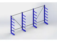 Draagarmstelling 2000x4050x630mm 6gelijk Lange Armen Incl. Poot