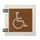 Premium Pictogram Glasslook Houtlook Mindervaliden 150x150mm