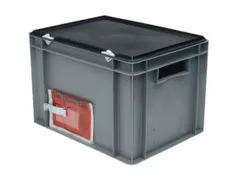 etikettenclip,v. Euronorm-stapelbak,metaal