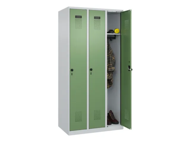 locker,HxBxD 1850x900x500mm,3vak,vak B 300mm,draaigrendel