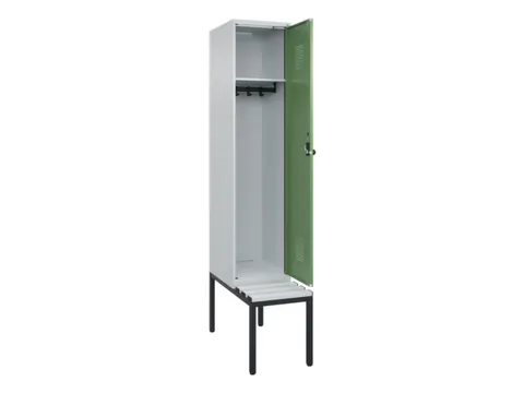 locker met bank,HxBxD 2120x400x815mm,1vak,vak B 400mm,draaigrendel