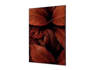 Wanddecoratie Textiel Set A1 Botanische Bladeren Rood - 1