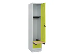 locker met bank,HxBxD 1950x400x815mm,1vak,vak B 400mm,draaigrendel