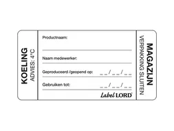 Voedseletiketten 64x37x64mm Aqualabel Koel Magazijnlabel
