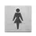 Pictogram Alco RVS 90x90x1mm - WC dames -