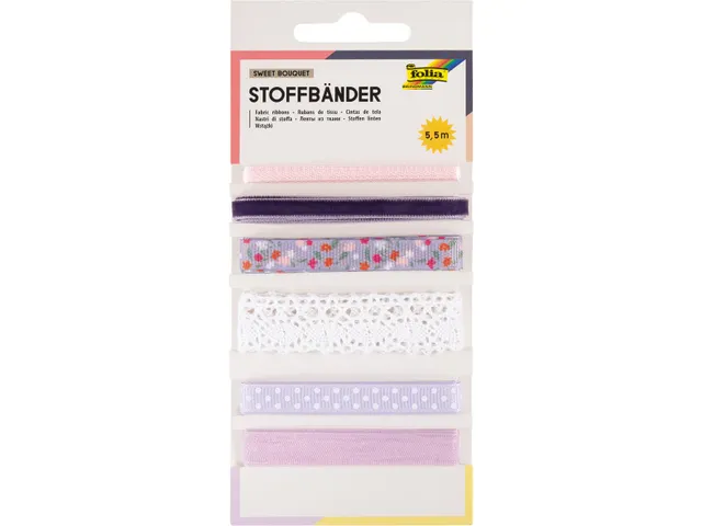 Folia Fluwelen linten pastel 5 x 4 m