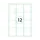 Etiketten Zelfklevend Wit 12 op A4 63.5x72mm 1000 Vel