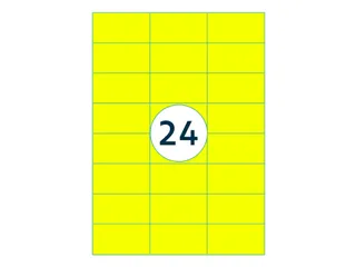 Etiket 70x37mm Fluor Geel 100 Vel - 2