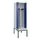 PBM-locker met bank,HxBxD 2120x600x815mm,2vak,vak B 300mm,draaigrendel