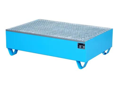 Systeem-Opvangbak 2x 200l Blauw 215l 360x 1200x 800mm Rooster