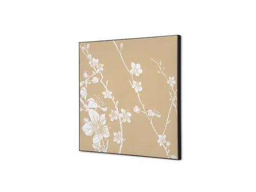 Wanddecoratie Textiel Set 40x40cm Japanse Bloesem Beige